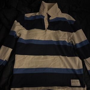 MEN’S VINEYARD LINES LONG SLEEVE RUGBY POLO SIZE SMALL